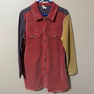 230 — Umgee USA Colorblock Corduroy Shirt (L)